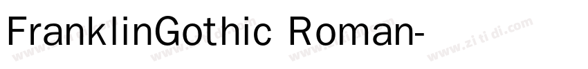 FranklinGothic Roman字体转换